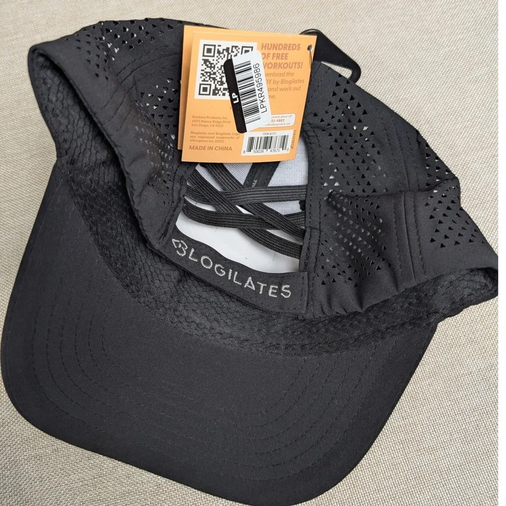 Blogilates High Ponytail Hat Womens OS Black NWT Sweat Proof Mesh Back Cap